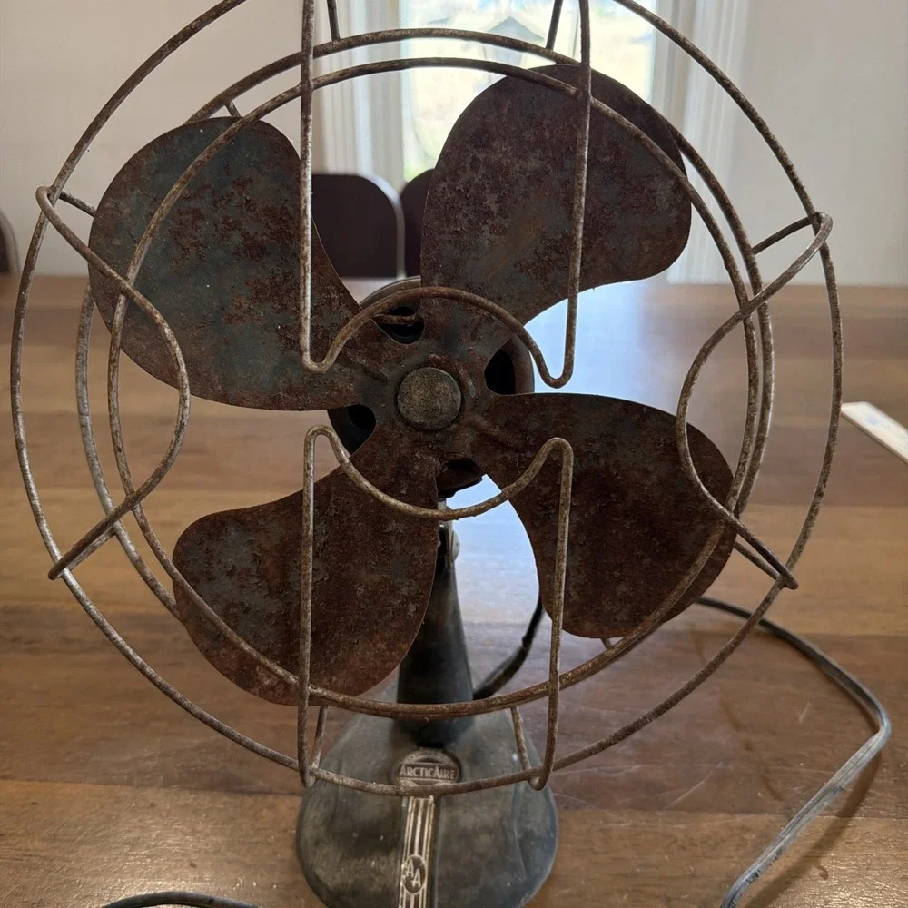 1930s 40s E.A. Smith Arctic Aire Fan Art Deco Green For Parts Read Description